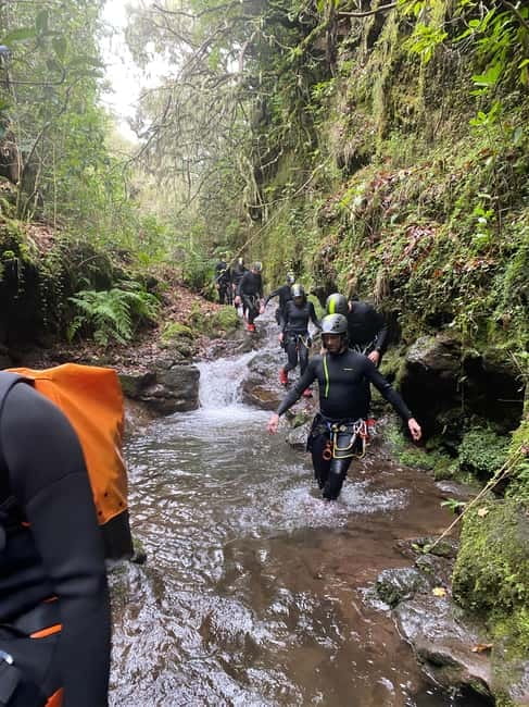 Funchal: Explore Canyoning Level 1 Rochão - Inside the canyon: four abseils, optional jumps, and rope-assisted fun