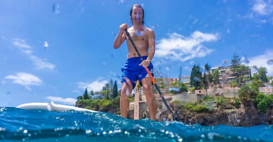 Funchal: SUP Rental or Guided tour with snorkeling - Entering The Setup at Sea Level (Pestana Carlton)