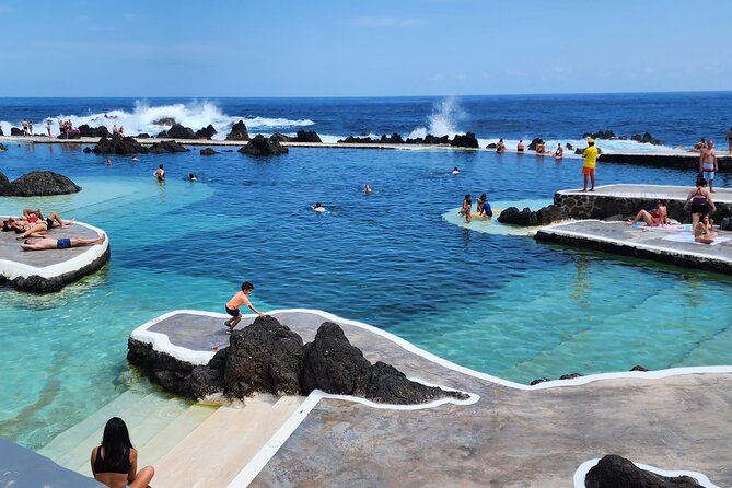 West 4x4 Experience: Skywalk, Porto Moniz Pools and Fanal Forest - Ponta de Sol & Poca das Lesmas Style Pools: Swimming at Volcanic Power